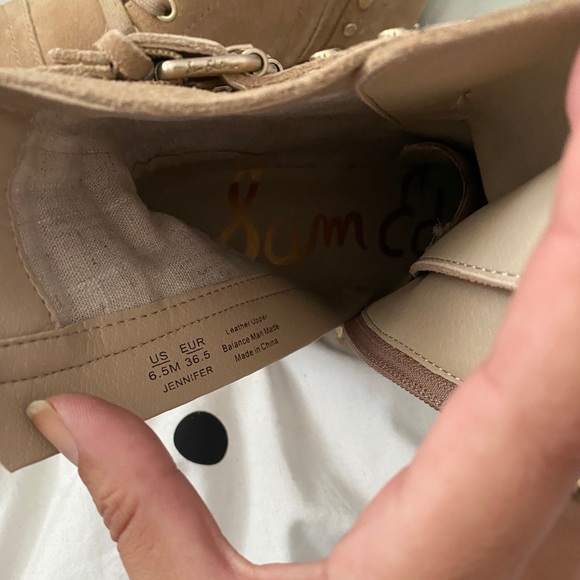 Sam Edelman JENNIFER suede combat boots - Picture 6 of 7